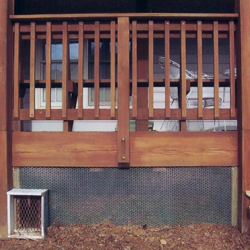 One Way Door Under A Deck
